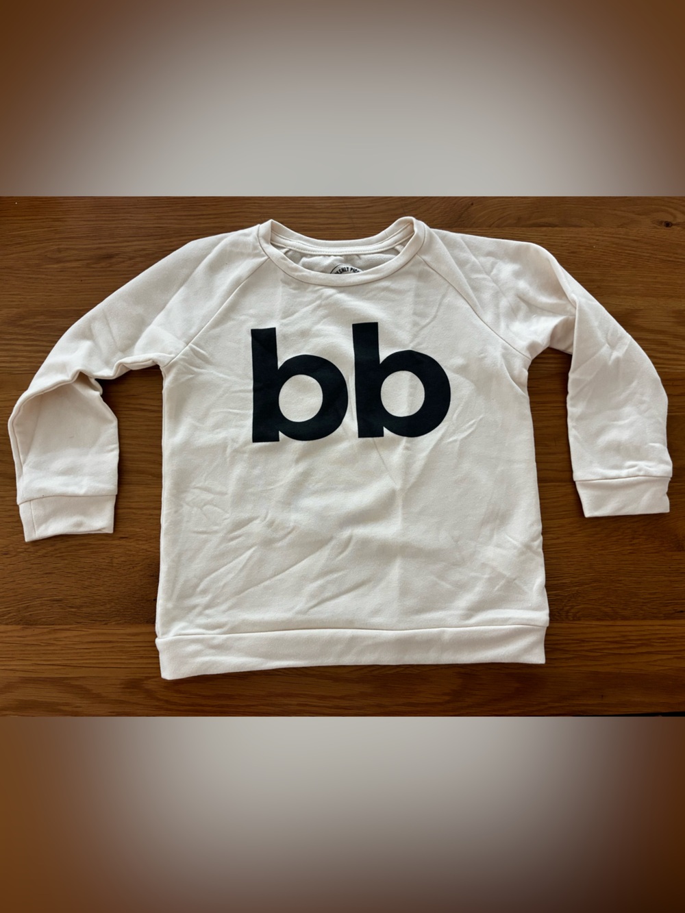 Freshly Picked Cream Sweatshirt with Black "bb" Graphic